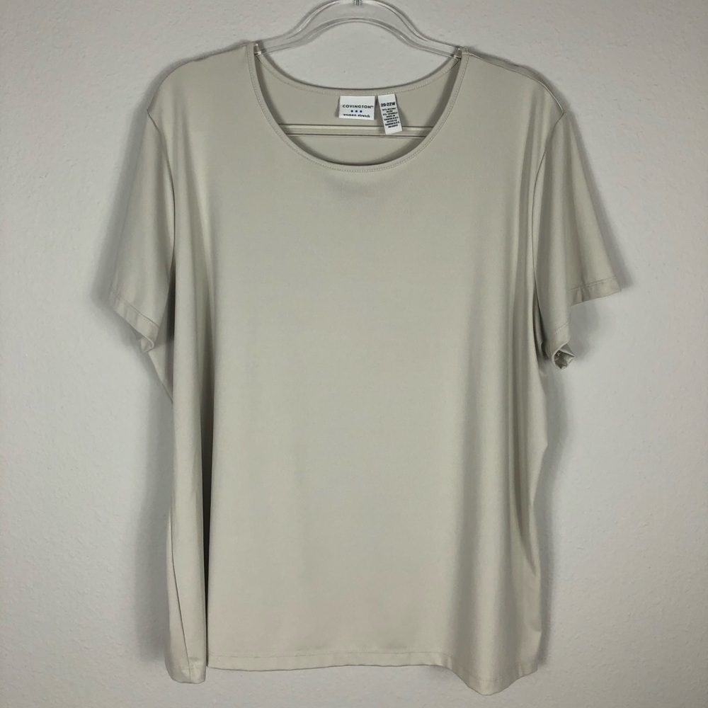 20/22W Covington Taupe Beige Top